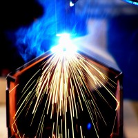 Laser welding workplace