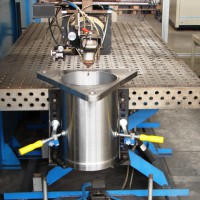 Laser welding of couplings for wind power plants