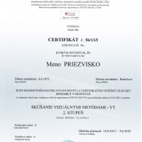 certifikát NDT podľa EN ISO 9712